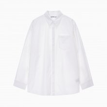 [CK 카키스] 남 화이트 오버사이즈핏 솔리드 긴팔 셔츠 40JM110 YAA