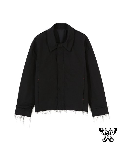 Cut Bio Washed оверсайз хлопковый жакет (Black)
