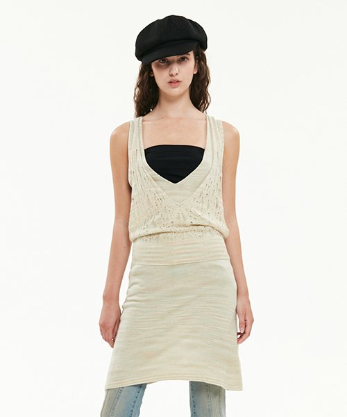 MUSINSA | KIRSH Kirsh Dyed Layered Dress [Beige]