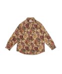 아노니모아노니마(ANONIMO-A) Floral Jacquard Padded Shirt- Beige