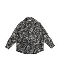 아노니모아노니마(ANONIMO-A) Floral Jacquard Padded Shirt- Black