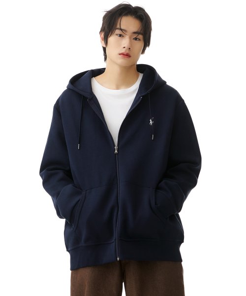 POLO RALPH LAUREN ポロ・ラルフ・ローレン ダブルニットフルジッパーフーディ - ネイビー