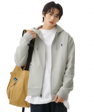 POLO RALPH LAUREN ポロ・ラルフ・ローレン ダブルニットフルジッパーフーディ - グレー 画像 1
