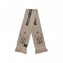 A LOGO EMBLEM SCARF BEIGE