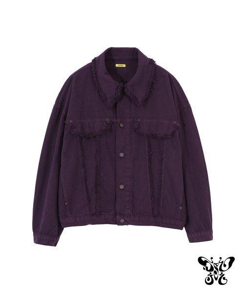 Cut пигмент Bio оверсайз деним жакет (Purple)