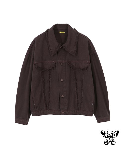 Cut пигмент Bio оверсайз деним жакет (Brown)