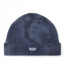 Bleached Knit Beanie Navy