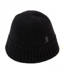 Basic Black Knit Bucket Hat 니트버킷햇