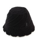 유니버셜 케미스트리(UNIVERSAL CHEMISTRY) Edge Black Knit Bucket Hat 니트버킷햇