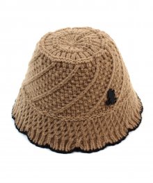 Edge Beige Knit Bucket Hat 니트버킷햇