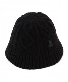 Twist Black Knit Bucket Hat 니트버킷햇