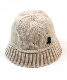 Wool Ivory Knit Drop Bucket Hat 니트버킷햇