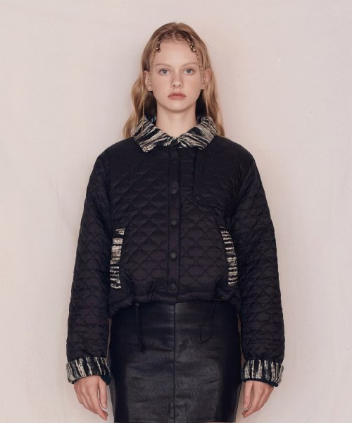 Stripe Patched Quilting куртка (чёрный)
