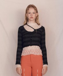 Cross Line Crop Knit (Black)