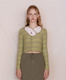 Cross Line Crop Knit (Green)