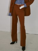 스튜(STHU) [Italy Fabric]Brown Wool Unbalance Pants