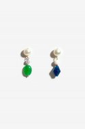 모드곤(MODGONE) 담수진주 & 원석 귀걸이 Fresh Water Pearl & Pebbles stone Earrings