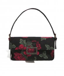 Jacquard Baguette Bag Black