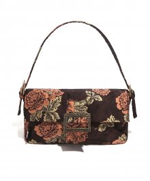 Jacquard Baguette Bag Brown