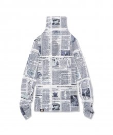 Newspaper Mesh Shirring Top White