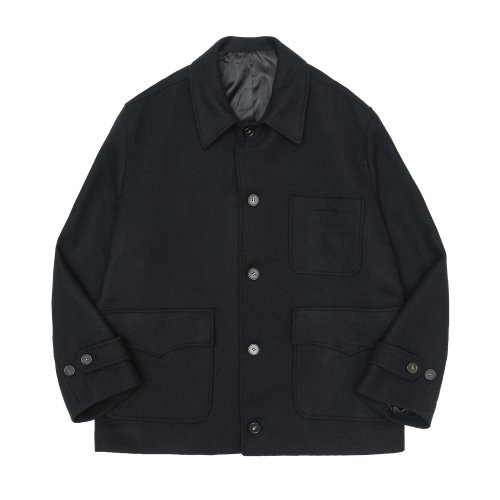 MUSINSA | MOAA Wool French Car Coat (BLACK)