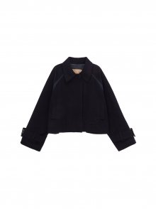 RAGLAN WOOL COAT IN NAVY