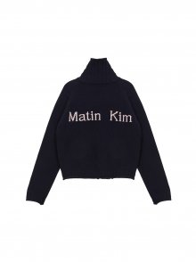 SPELL POINT KNIT ZIP UP IN NAVY