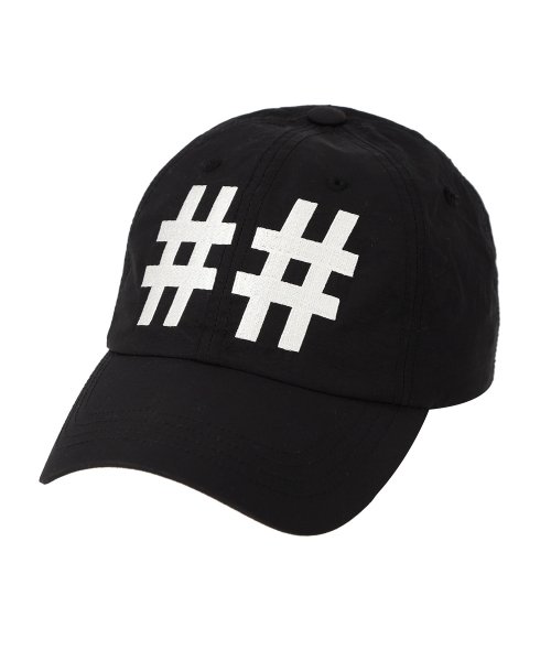 MUSINSA BEENTRILL Big double hashtag ball cap (black)