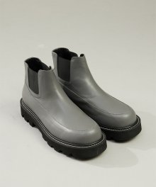 GREY leather Underline short boots(RH006)