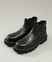 BLACK leather Underline short boots(RH005)**주문 제작**