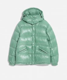 RIPSTOP HOODED DOWN JACKET (TURQUOISE)