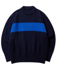 FISHERMAN WOOL SWEATER NAVY