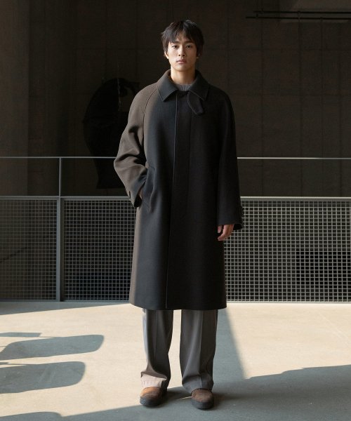 ダブル／ミストブルー LAD MUSICIAN BALMACAAN COAT 22aw | ochge.org