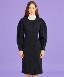 WOMEN 겨울 슬림핏 롱코트 자켓 [블랙] 싱글 코트 기모 ver.