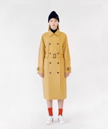 double trench coat camel