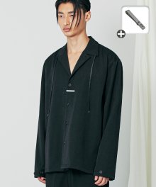 [사은품 증정]2way 나폴리 칼라 스트링 셔츠 자켓 블랙
