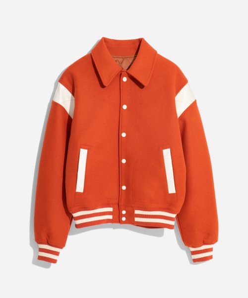 BIRTHDAYSUIT  スタジャン　STADIUM JACKET MUSINSA公式 | BIRTHDAYSUIT PATENT STADIUM JACKET (SAGE)