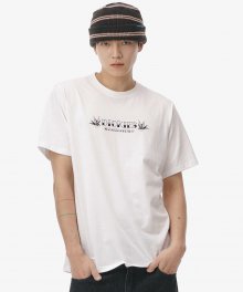 로니 샌도발 숏 슬리브 로고 티셔츠 - 화이트