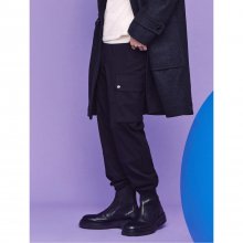 [TAPERED FIT] 블랙 울 블렌드 카고 조거 팬츠 (BC2921C155)