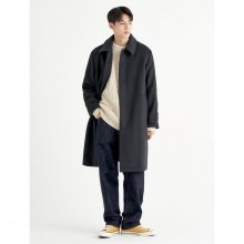 Unisex 카키 울 블렌드 발마칸 코트 (BC2930A24H)