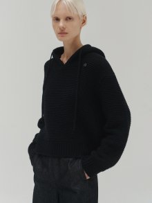 Aria hoodie knit (black)