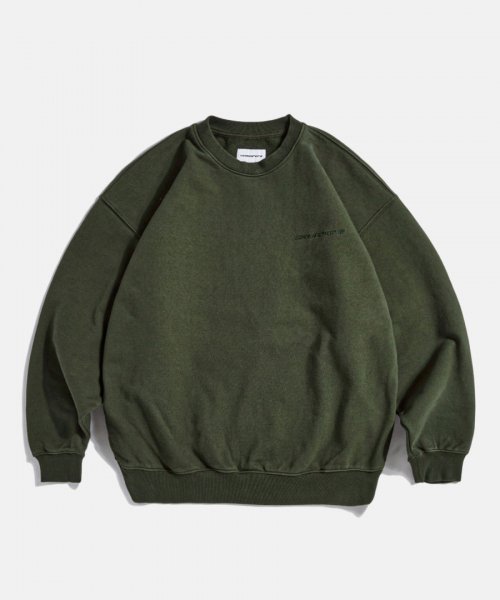 STANDARD LOGO WEIGHT SWEAT SHIRT OLIVE - スウェット