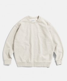 Standard Logo Heavyweight Sweat Shirt Oatmeal Grey