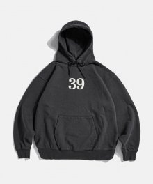 39 Applique Heavy Weight Hoodie Vintage Black