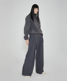 Box Pleated Trousers (Charcoal)