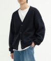 POINTED CABLE WOOL CARDIGAN (NIGHT SKY)