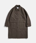 Wool Wide Single Trench Coat Ash Brown