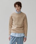 WHOLE GARMENT WOOL KNIT beige