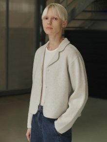 Solid Knit jacket (Ivory)