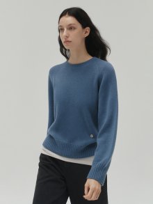 Logo cashmere pullover (blue)